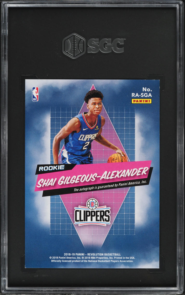 2018 Panini Revolution Shai Gilgeous-Alexander ROOKIE AUTO #RA-SGA SGC 9.5 MINT+