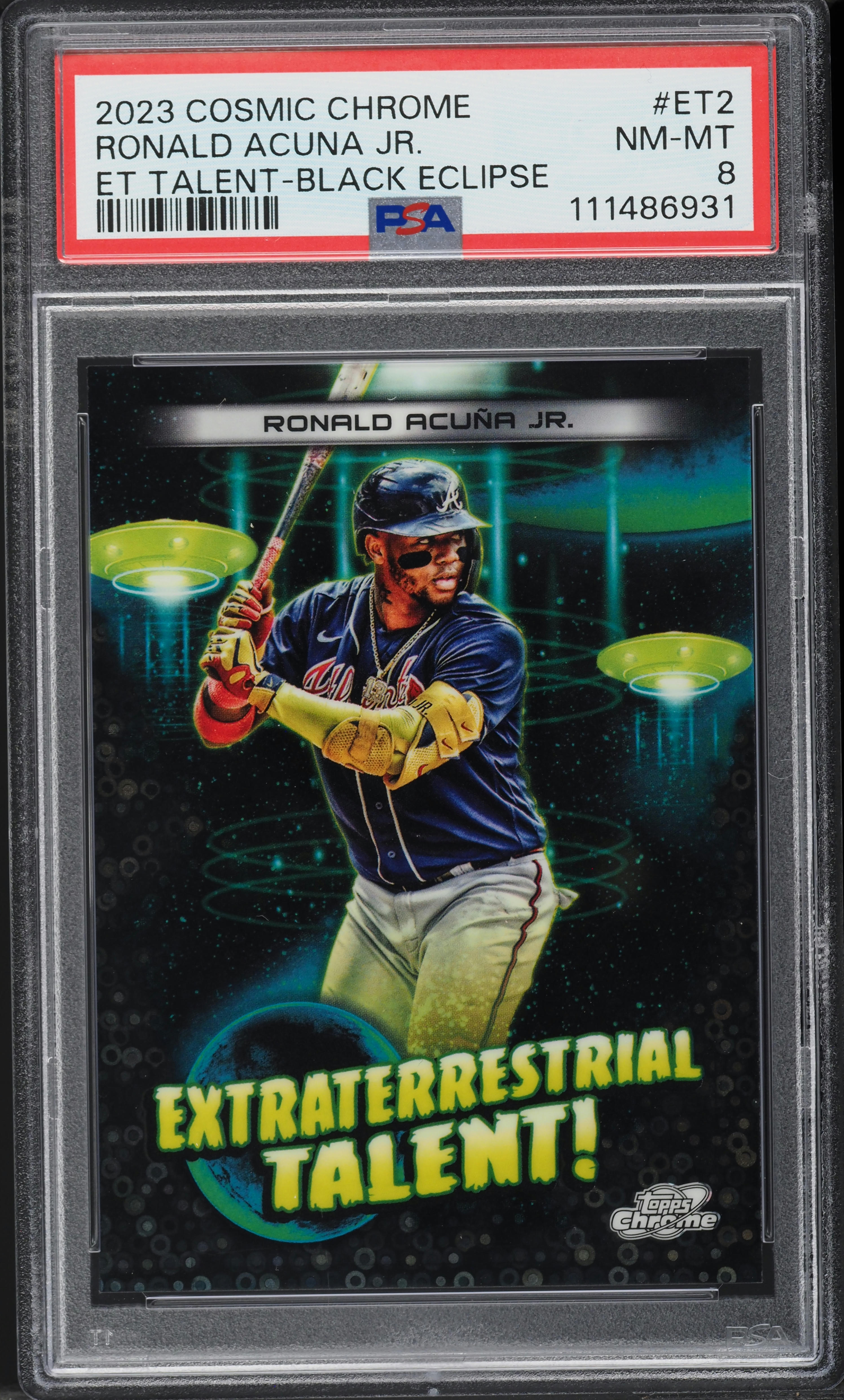 2023 Topps Cosmic Chrome Talent Black Eclipse Ronald Acuna Jr. /10