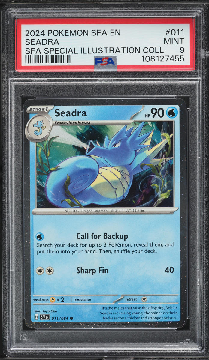 2024 Pokemon SV Shrouded Fable Special Illustration Seadra #11 PSA 9 MINT