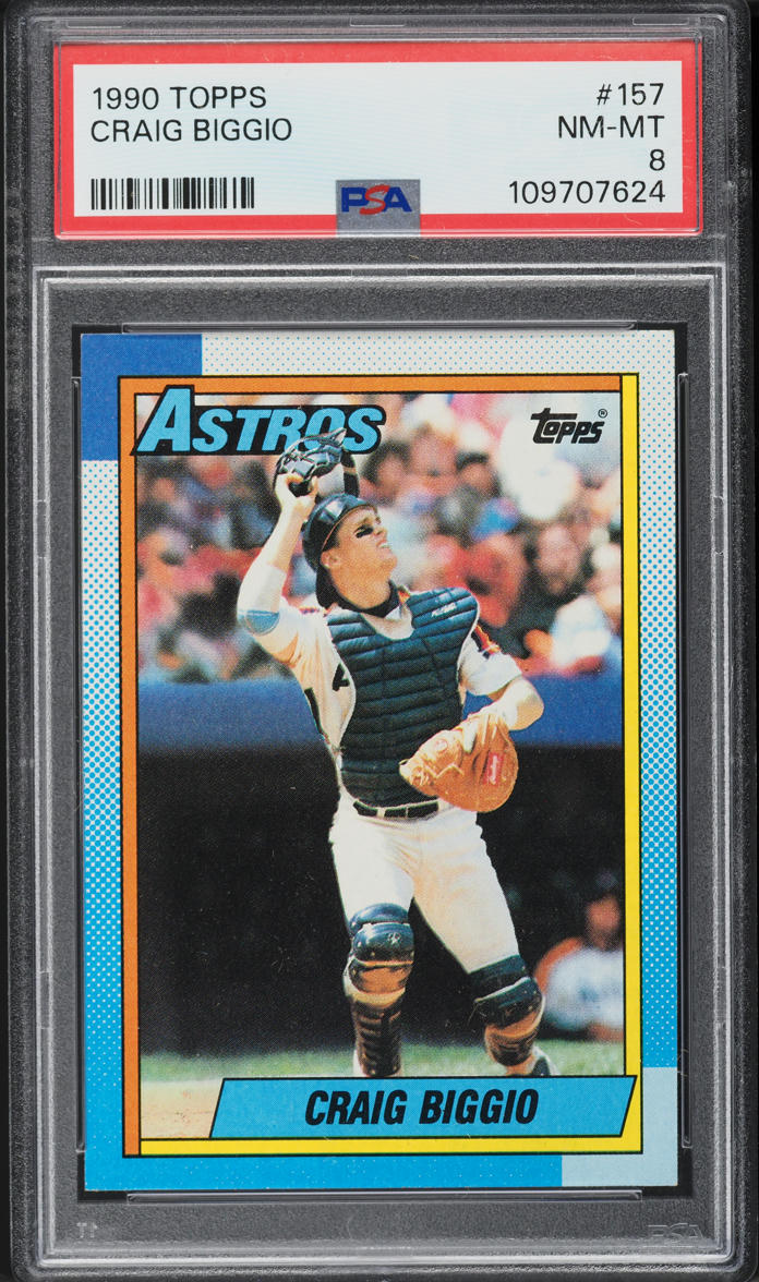 1990 Topps Craig Biggio #157 PSA 8 NM-MT