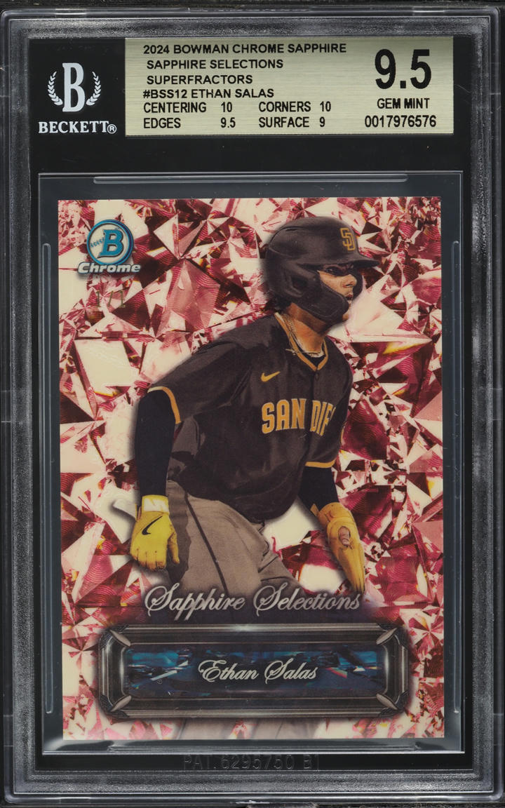 2024 Bowman Chrome Sapphire Selections Superfractor Ethan Salas 1/1 BGS 9.5 GEM