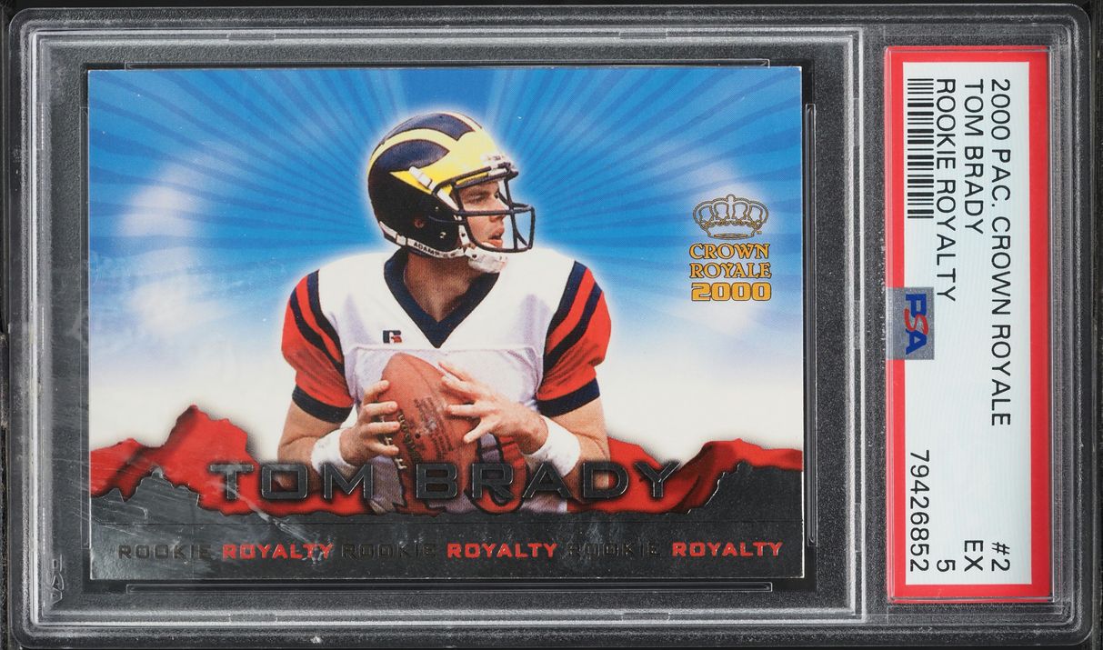 2000 Pacific Crown Royale Royalty Tom Brady ROOKIE #2 PSA 5 EX