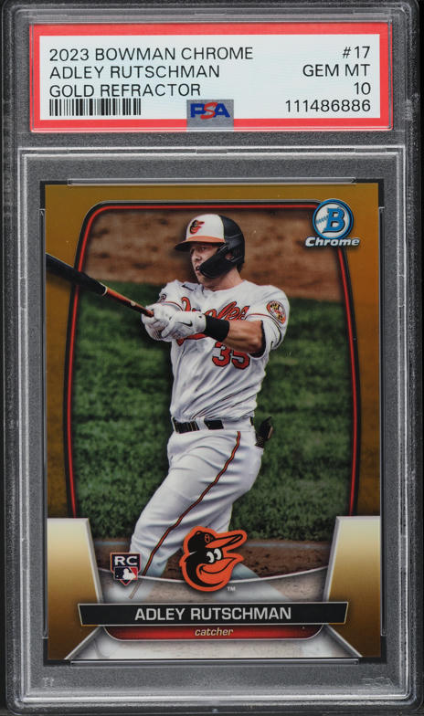 2023 Bowman Chrome Gold Refractor Adley Rutschman ROOKIE /50 #17