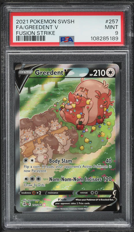 Pokemon Fusion Strike Greedent V #257 (Alternate Full Art) Pokemon Fusion Strike Greedent V #257 (Alternate Full Art)