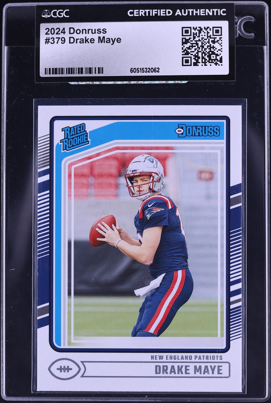 2024 Donruss Football Drake Maye ROOKIE #379 CGC AUTH