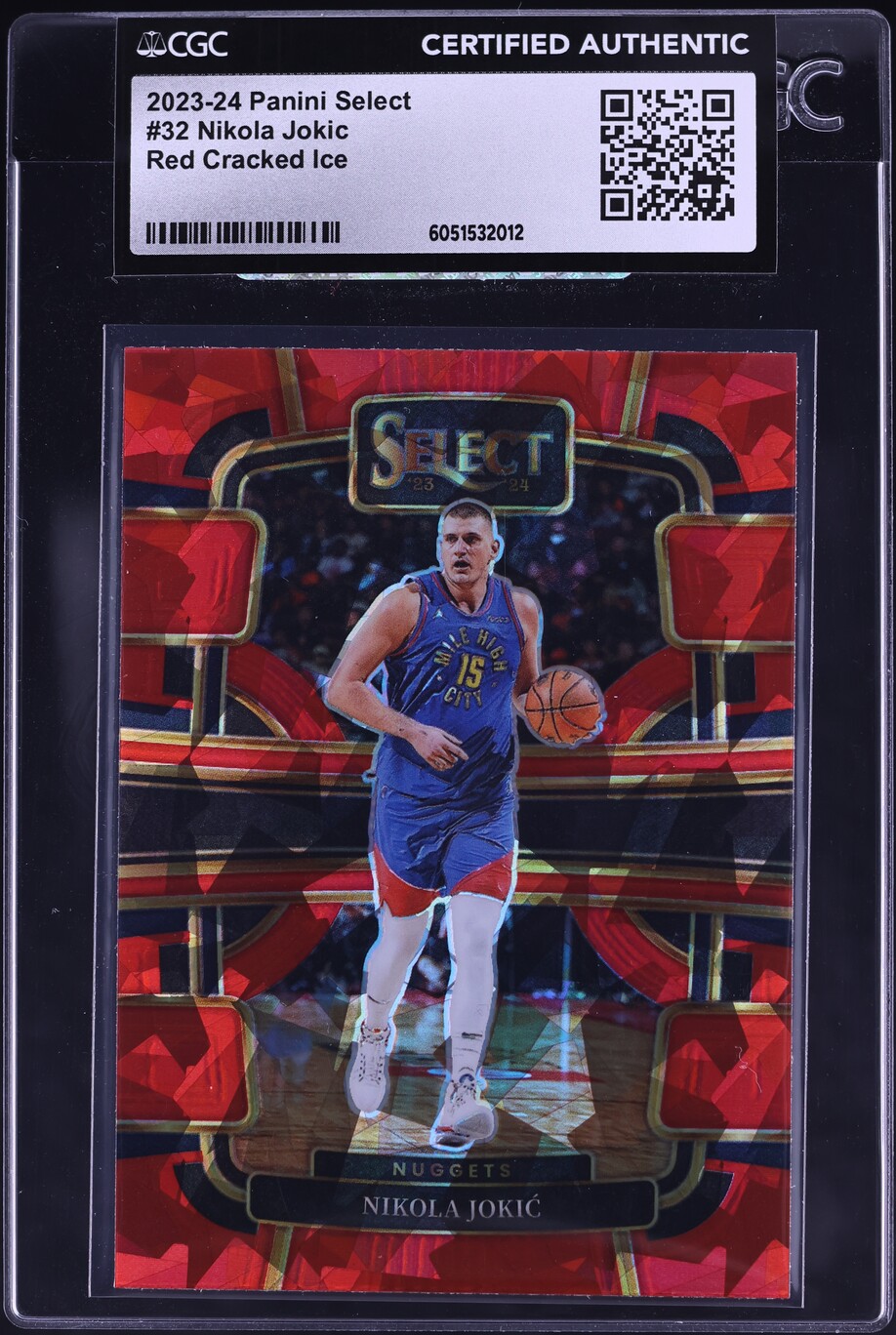 2023 Select Concourse Red Cracked Ice Nikola Jokic #32 CGC AUTH