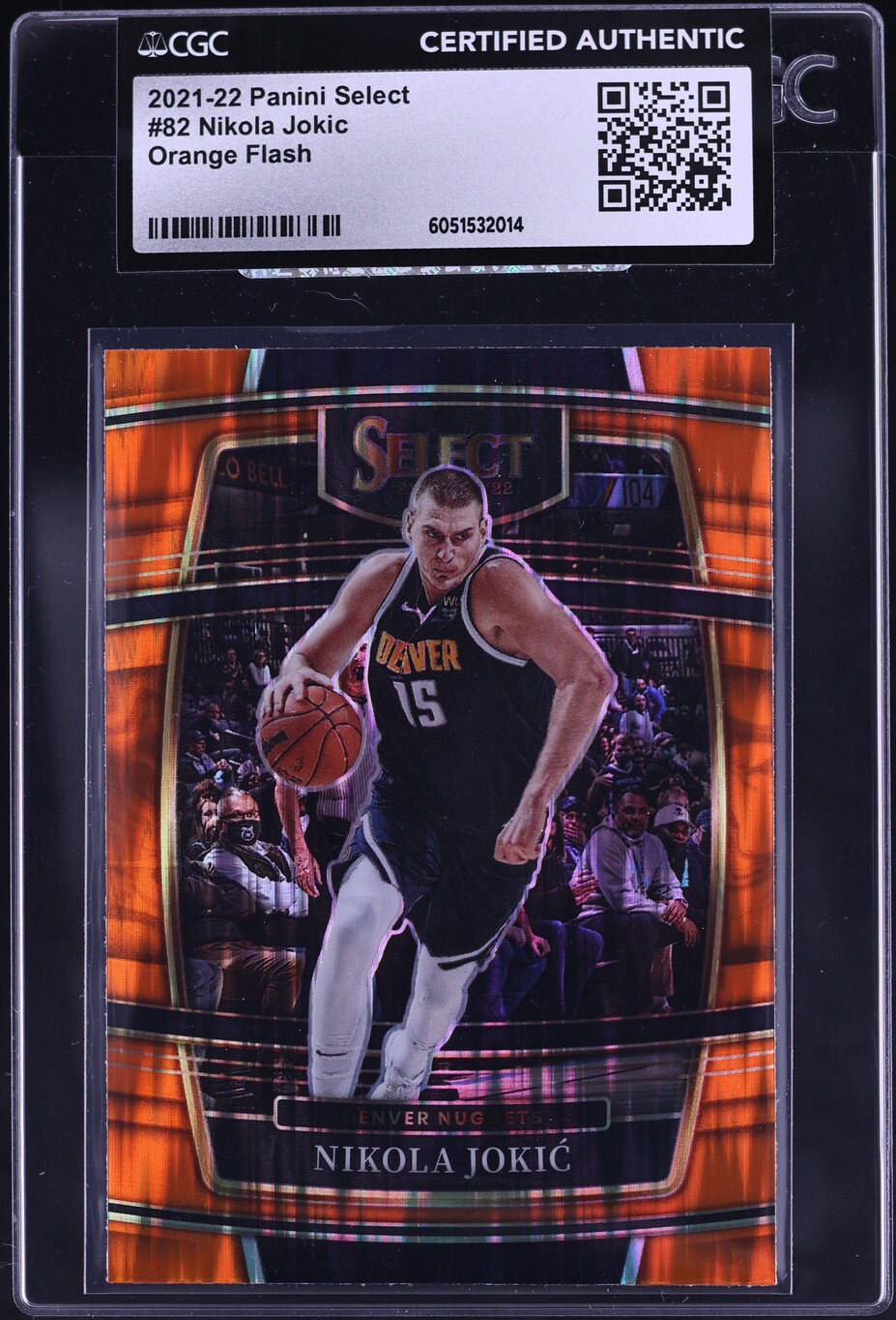 2021 Select Concourse Orange Flash Nikola Jokic #82 CGC AUTH