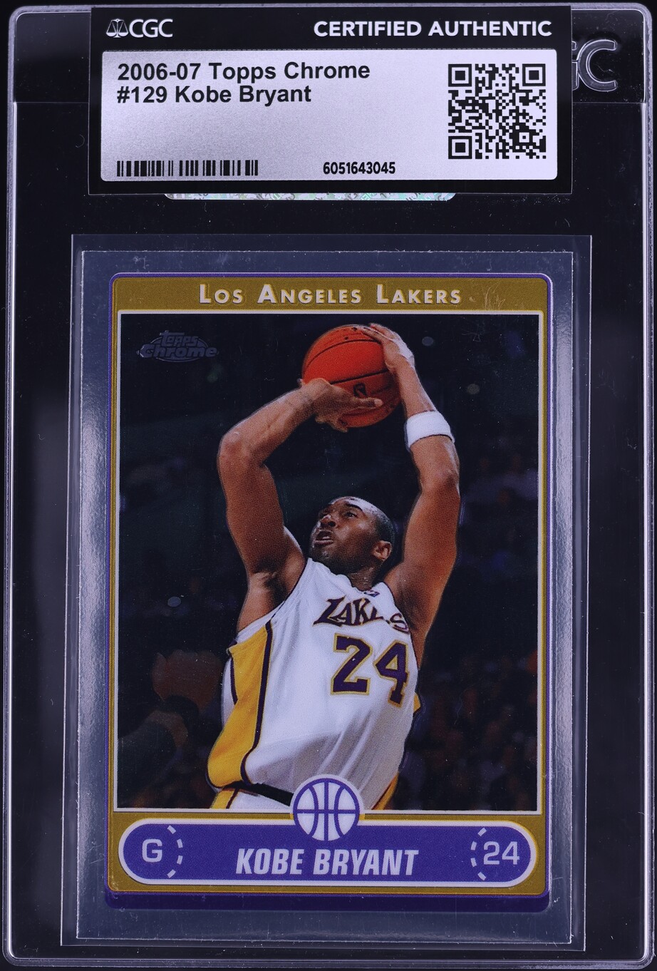 2006 Topps Chrome Kobe Bryant #129 CGC AUTH