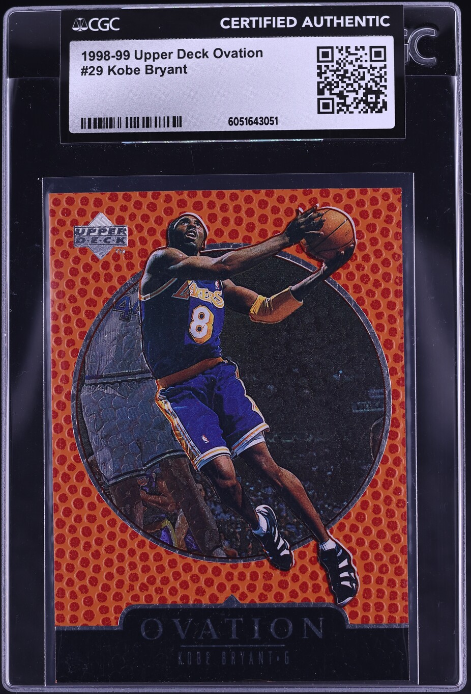 1998 Upper Deck Ovation Kobe Bryant #29 CGC AUTH
