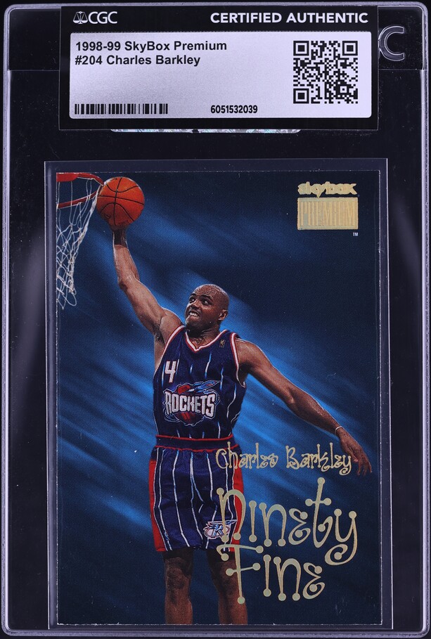 1998 Skybox Premium Charles Barkley #204 CGC AUTH on Fanatics Collect