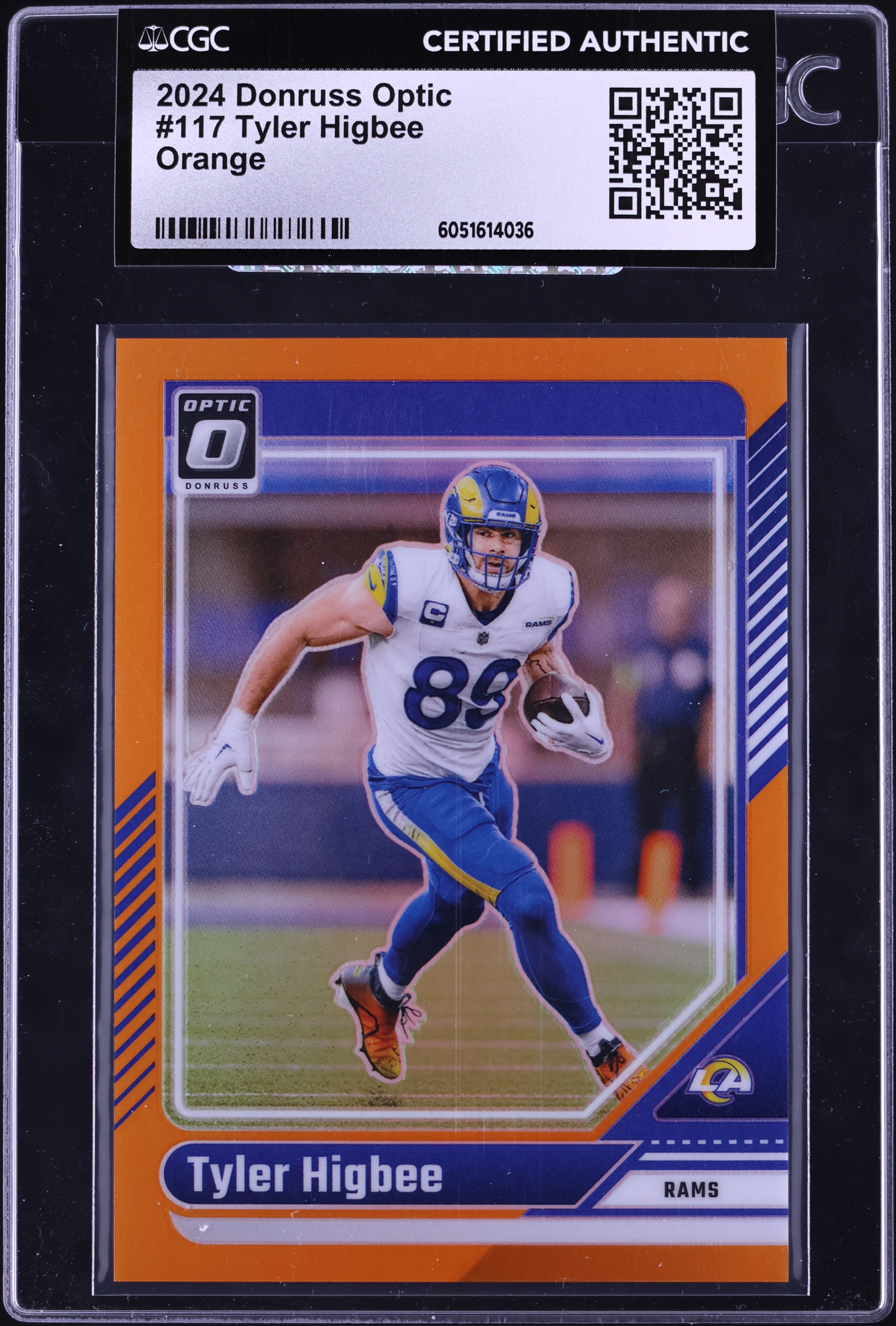 2024 Donruss Optic Orange Tyler Higbee /249 #117 CGC AUTH on