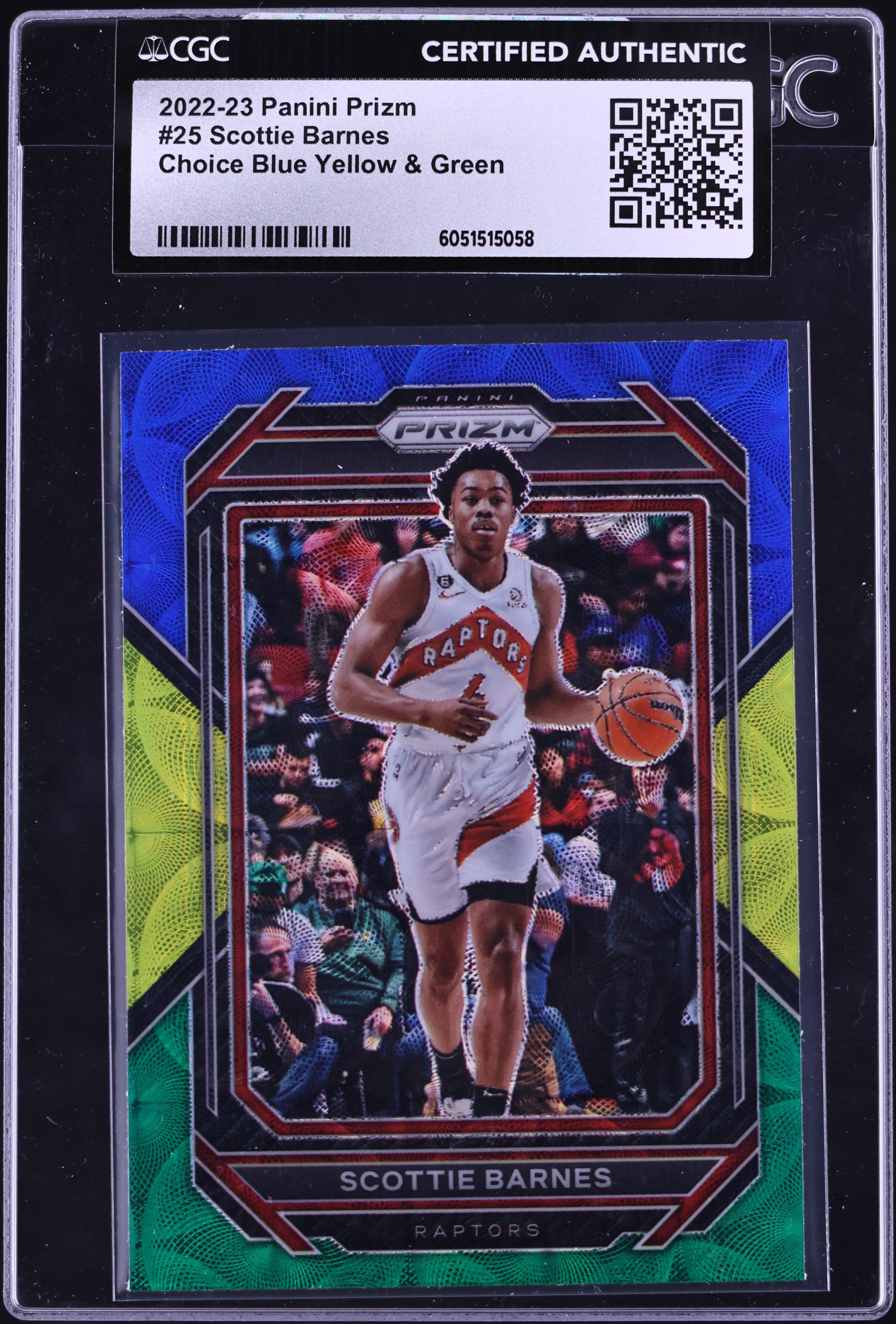 2022 Panini Prizm Choice Blue Yellow & Green Scottie Barnes #25