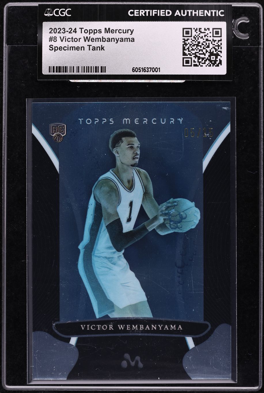 2023 Topps Mercury Specimen Tank Victor Wembanyama ROOKIE /15 #8 CGC AUTH
