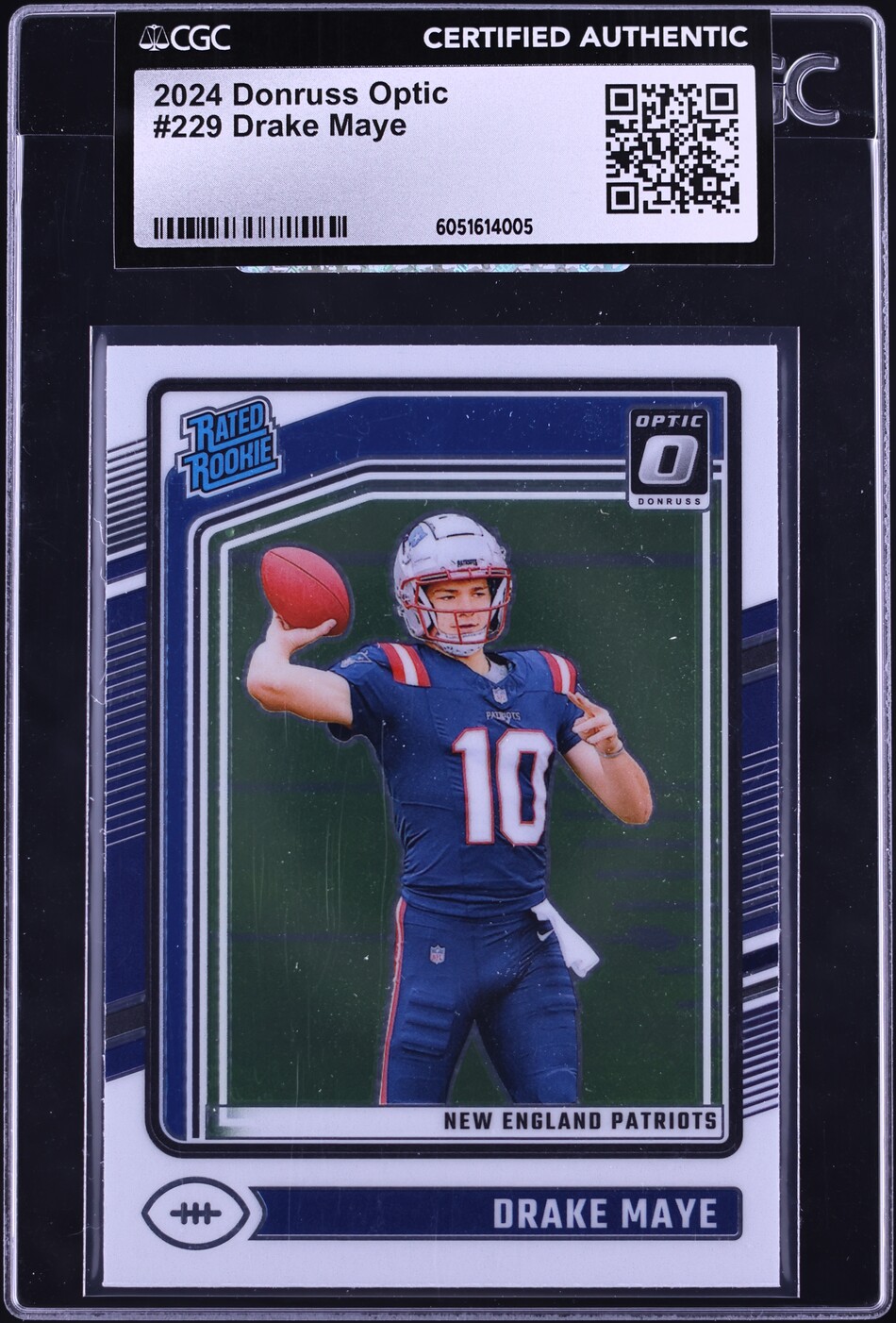 2024 Donruss Optic Drake Maye ROOKIE #229 CGC AUTH
