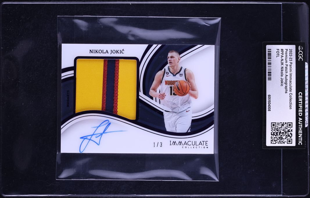 2022 Immaculate Collection Premium FOTL Nikola Jokic PATCH AUTO 1 
