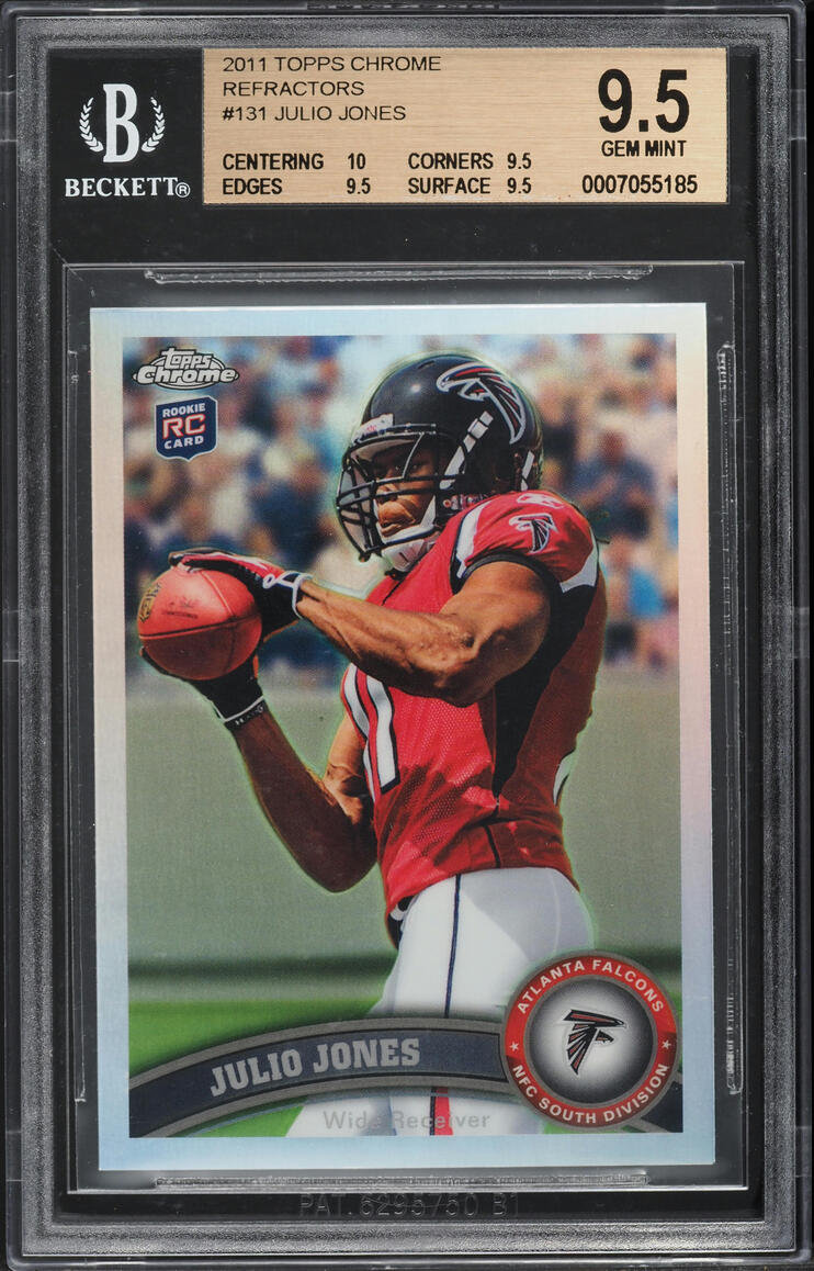 2011 Topps Chrome Refractor Julio Jones ROOKIE #131 BGS 9.5 GEM MINT