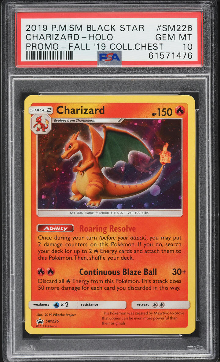 2019 Pokemon SM Black Star Promo Fall '19 Holo Charizard #SM226 PSA 10 GEM  MINT