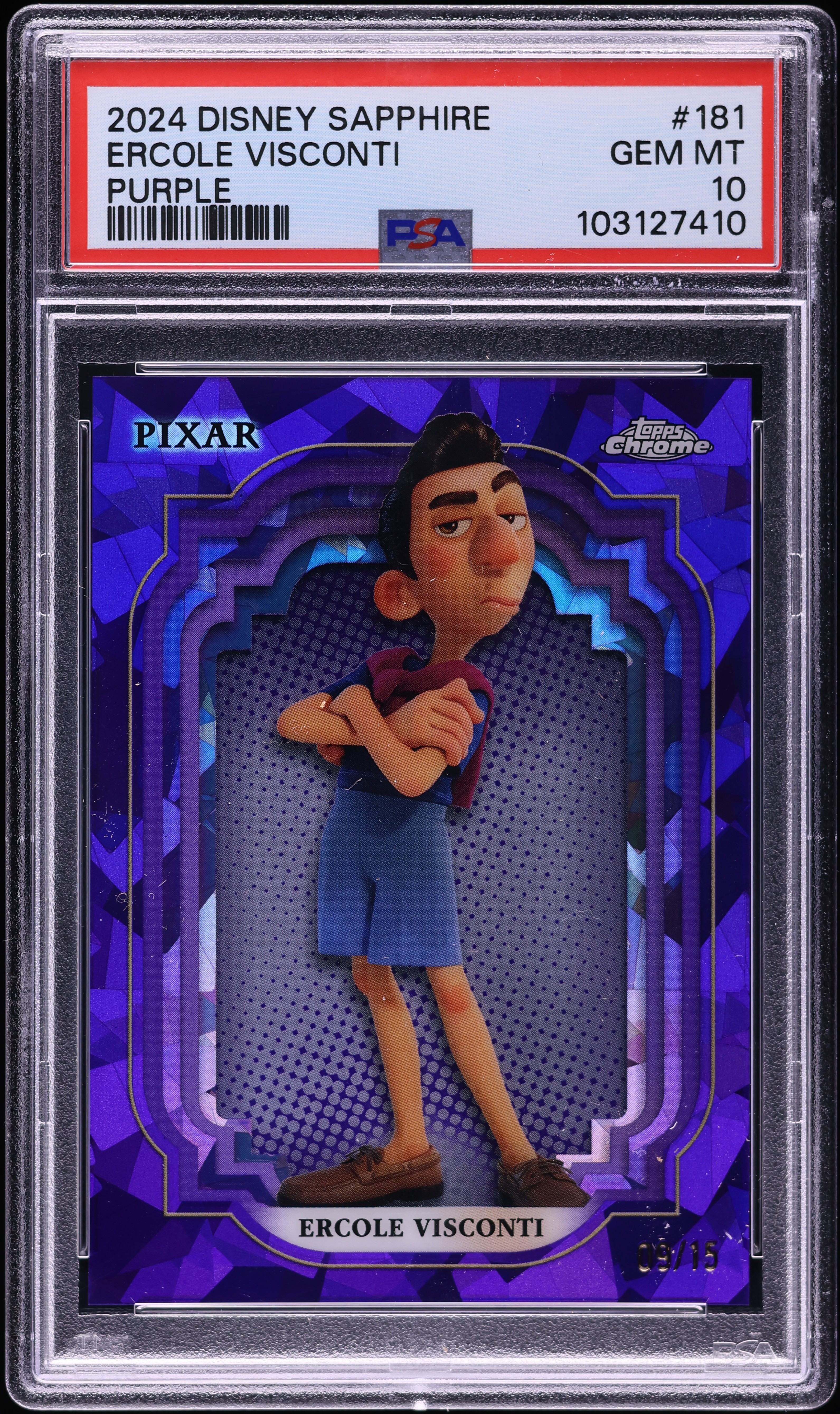 2024 Topps Chrome Disney Sapphire Purple Ercole Visconti /15 #181