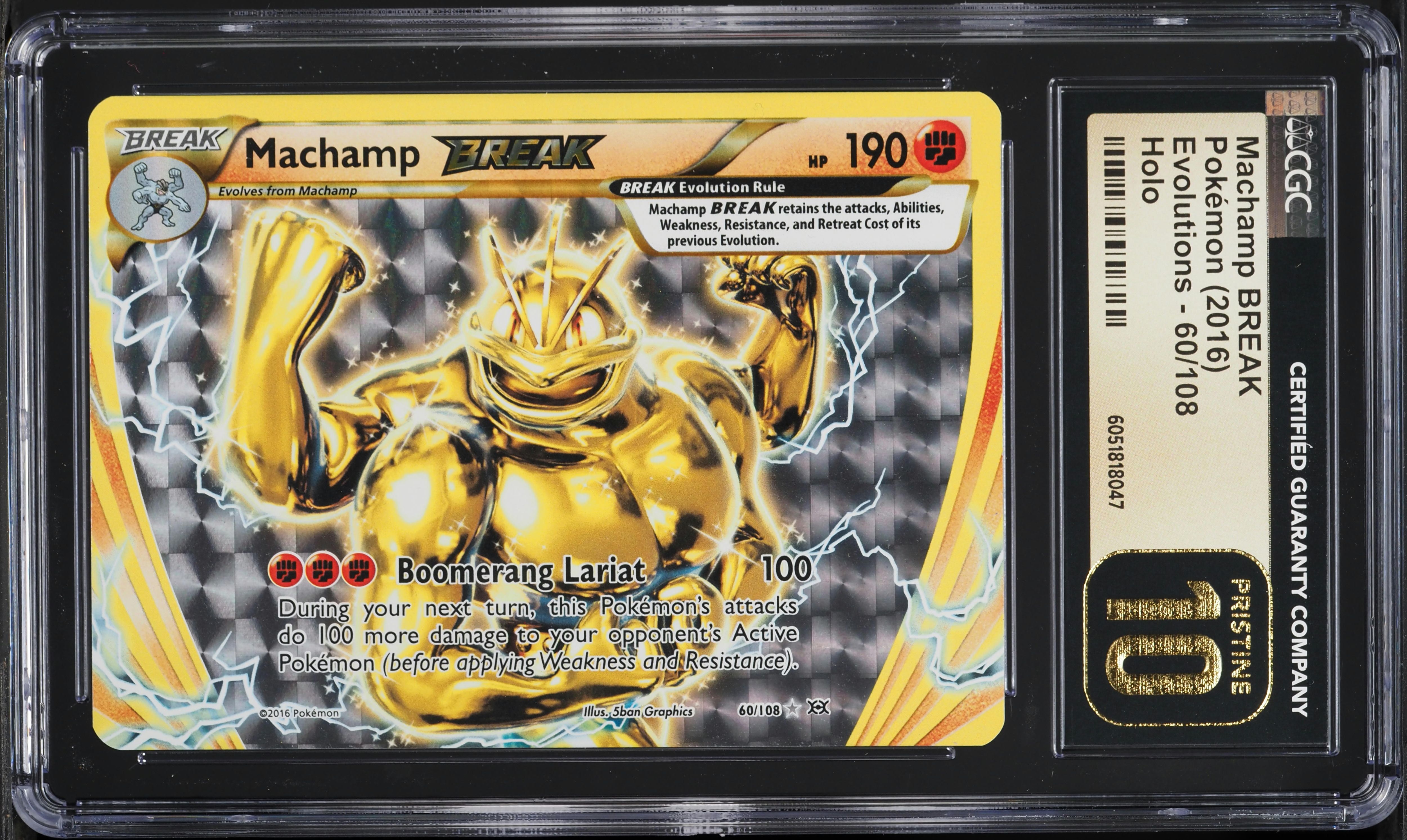 2016 Pokemon XY Evolutions Machamp BREAK #60 CGC 10 PRISTINE on