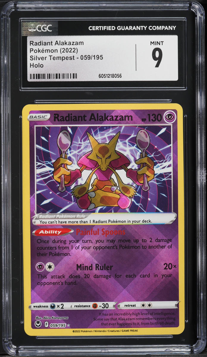 2022 Pokemon Sword & Shield Silver Tempest Radiant Alakazam #59