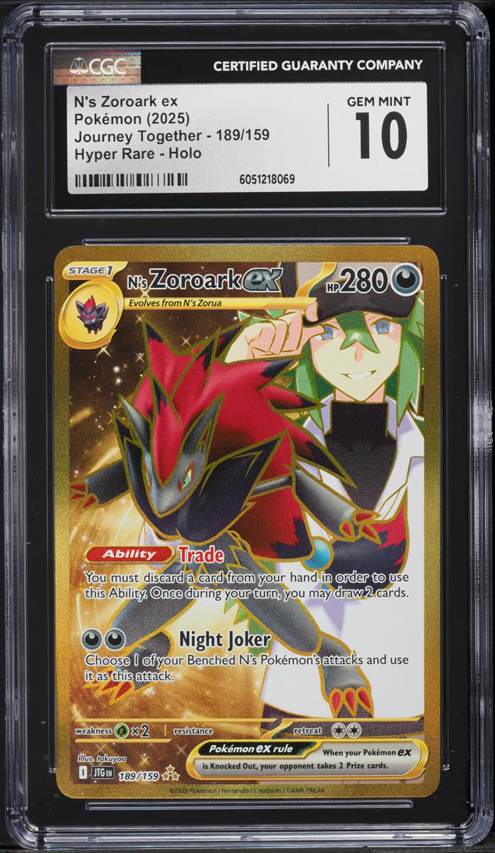 2025 Pokemon SV Journey Together Hyper Rare N's Zoroark ex #189