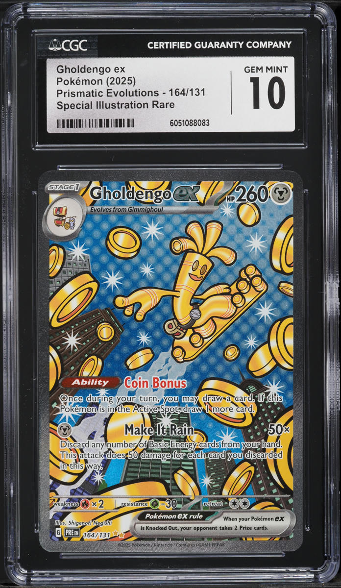 2025 Pokemon SV Prismatic Evolutions SIR Gholdengo ex #164 CGC 10 GEM MINT
