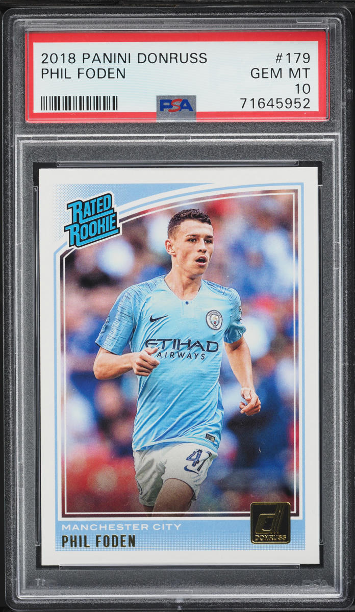 2018 Donruss Soccer Phil Foden ROOKIE #179 PSA 10 GEM MINT on