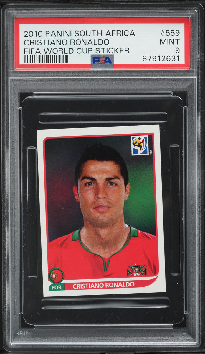 2010 Panini FIFA World Cup South Africa Sticker Cristiano Ronaldo #559 PSA 9 MINT