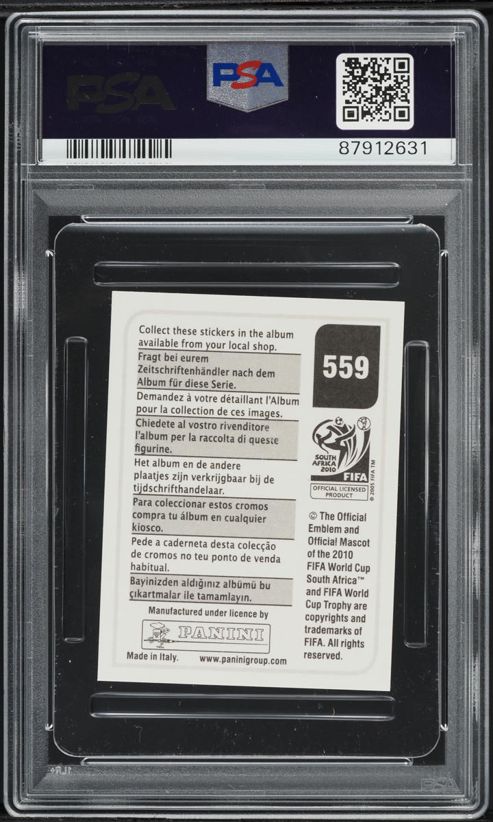 2010 Panini FIFA World Cup South Africa Sticker Cristiano Ronaldo #559 PSA 9 MINT