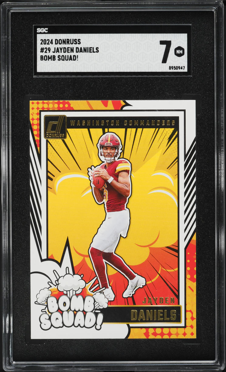 2024 Donruss Bomb Squad! Jayden Daniels ROOKIE #29 SGC 7 NRMT