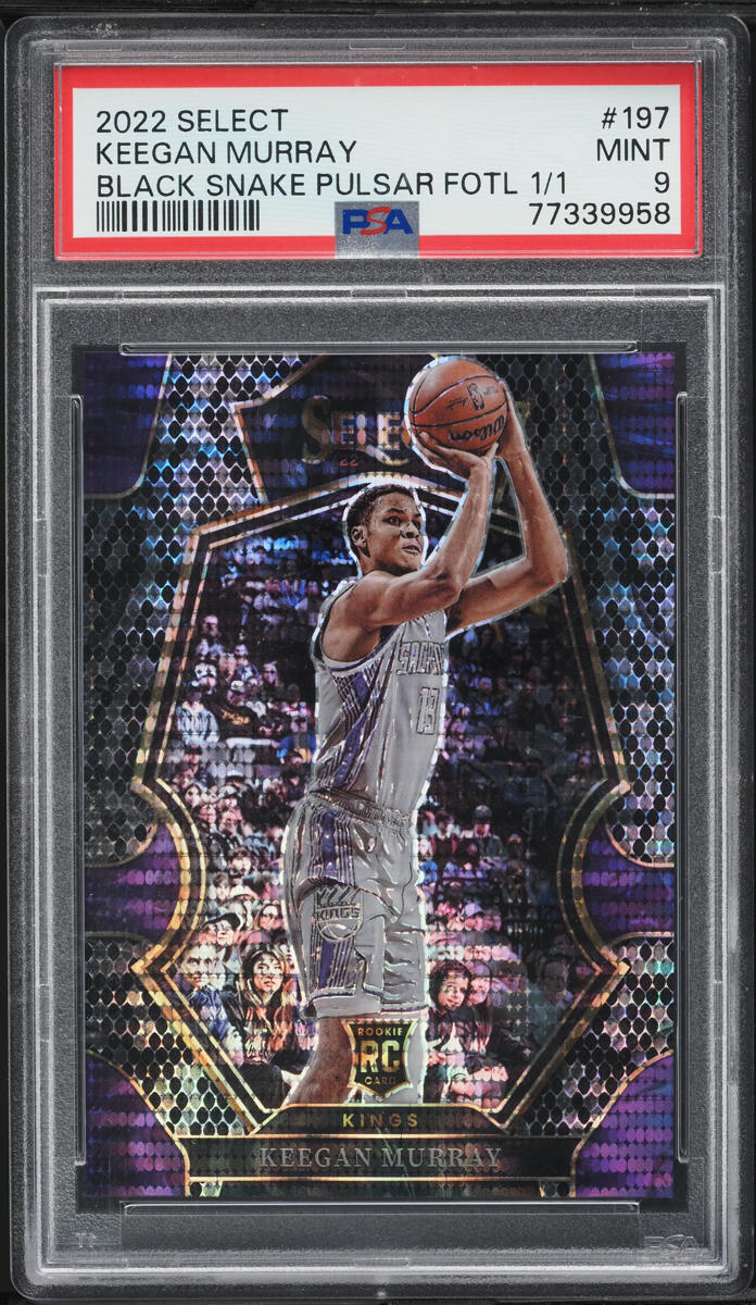 2022 Select Premier Level Black Snake Pulsar FOTL Keegan Murray RC 1/1 PSA 9