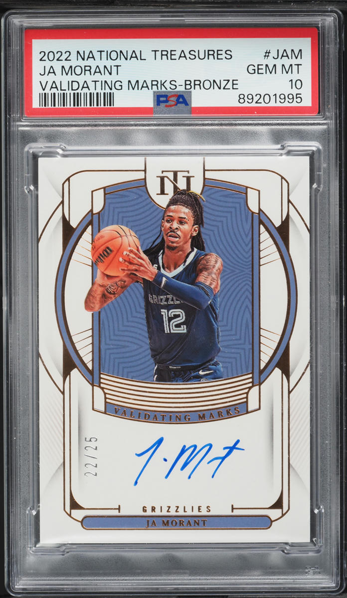 2022 National Treasures Validating Marks Bronze Ja Morant AUTO /25