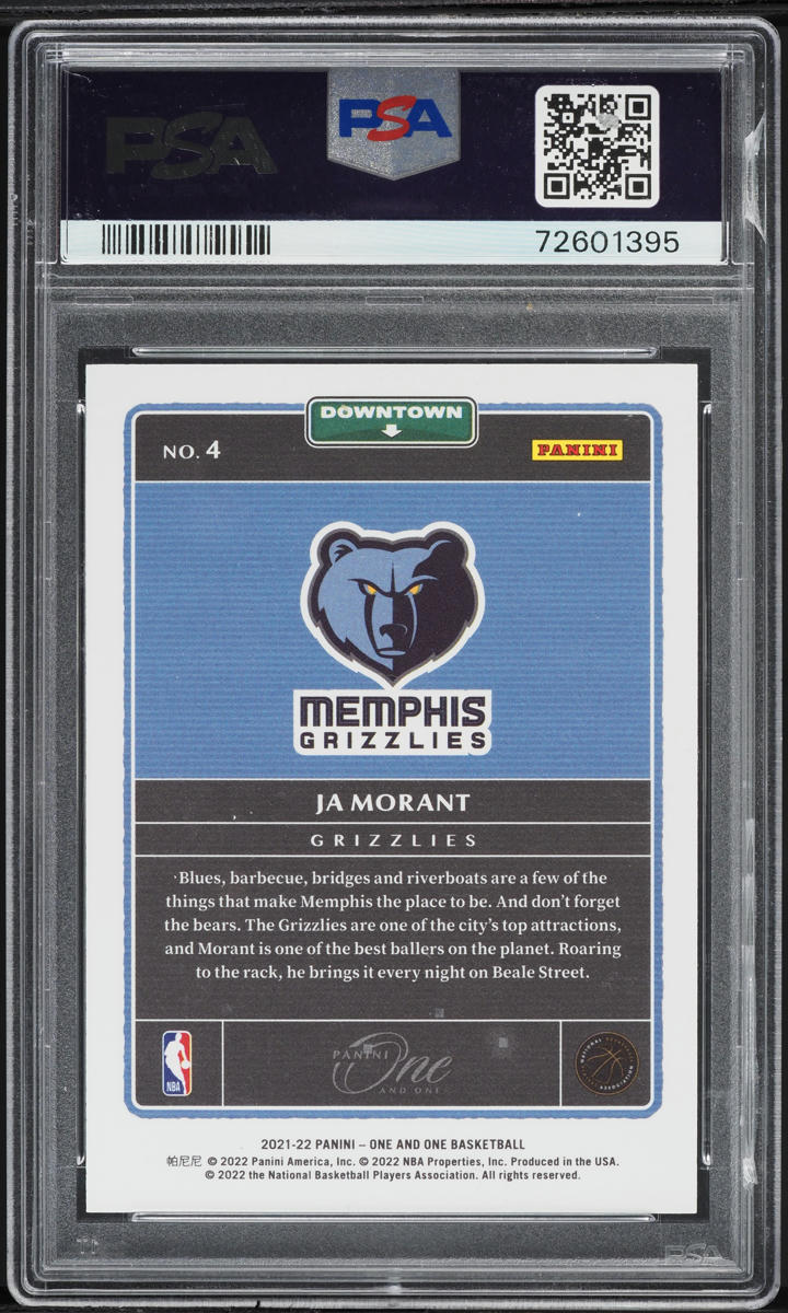 2021 Panini One And One Downtown Ja Morant #4 PSA 10 GEM MINT on