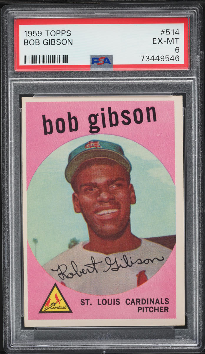 1959 Topps Bob Gibson ROOKIE #514 PSA 6 EXMT