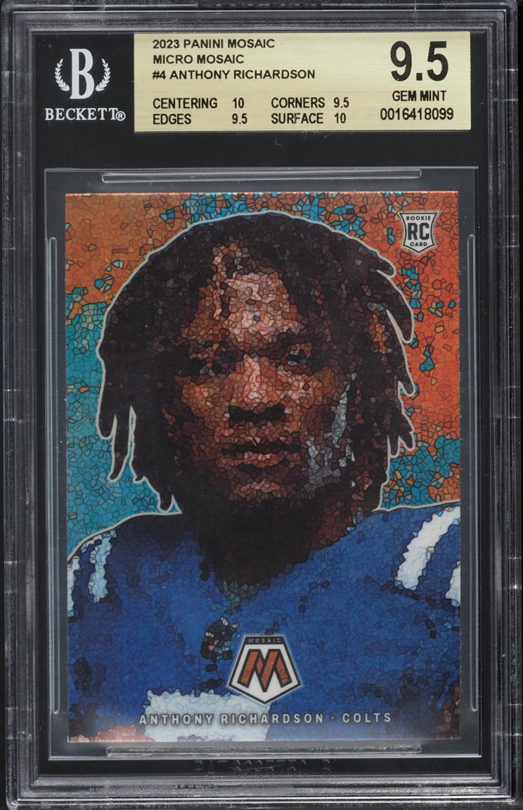 2023 Panini Mosaic Micro Anthony Richardson ROOKIE #4 BGS 9.5 GEM MINT
