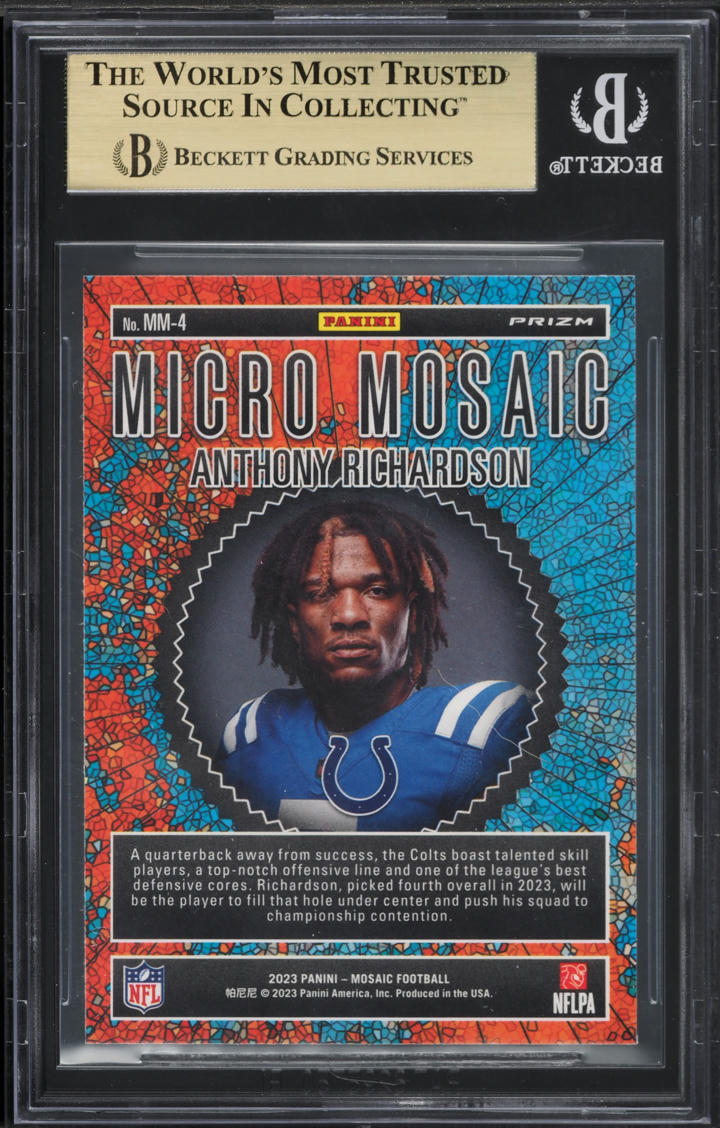 2023 Panini Mosaic Micro Anthony Richardson ROOKIE #4 BGS 9.5 GEM MINT