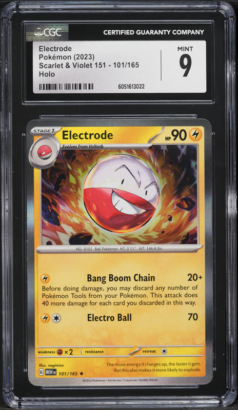 2023 Pokemon Scarlet & Violet 151 Holo Electrode #101 CGC 9 MINT on  Fanatics Collect