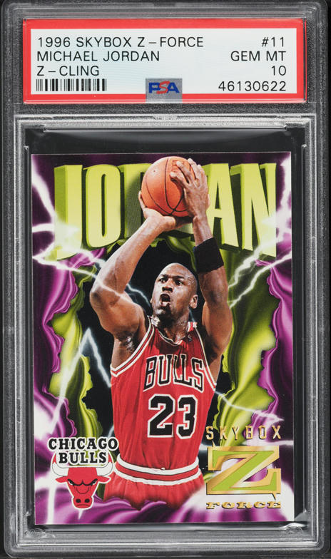1996 Skybox Z-Force Z-Cling Michael Jordan #11 PSA 10 GEM MINT on