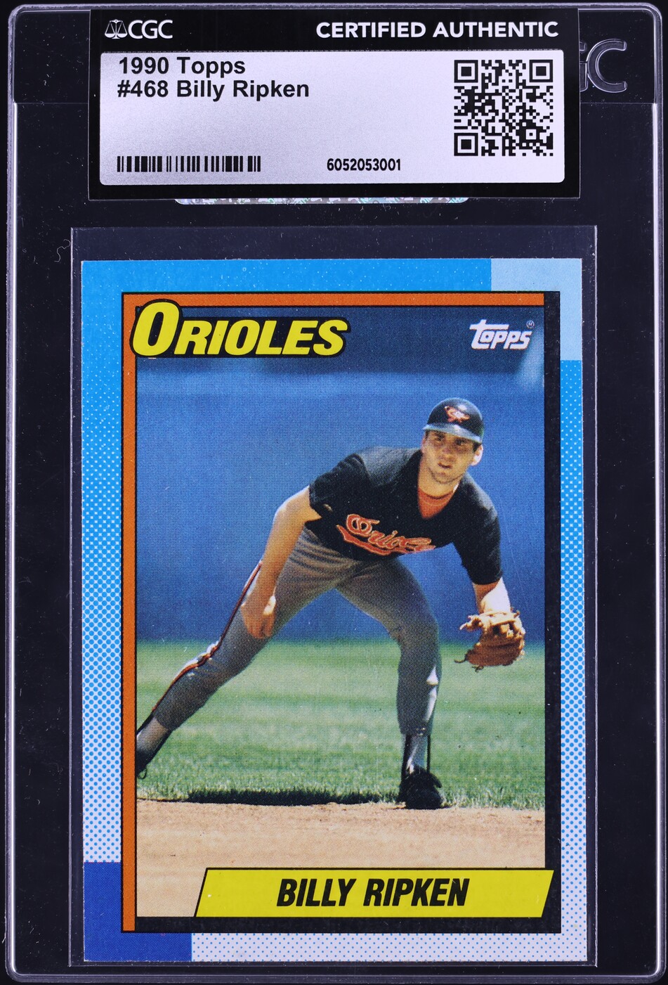 1990 Topps Billy Ripken #468 CGC AUTH