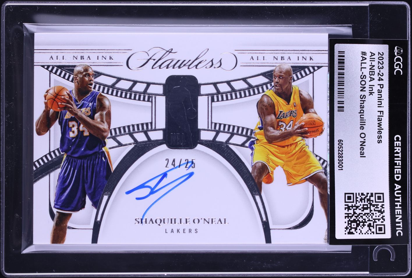 2023 Panini Flawless All-NBA Ink Shaquille O'Neal AUTO /25 #ALL