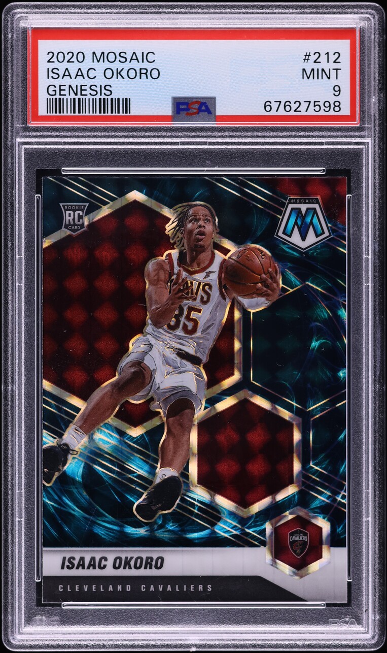 2020 Panini Mosaic Genesis Isaac Okoro ROOKIE #212 PSA 9 MINT