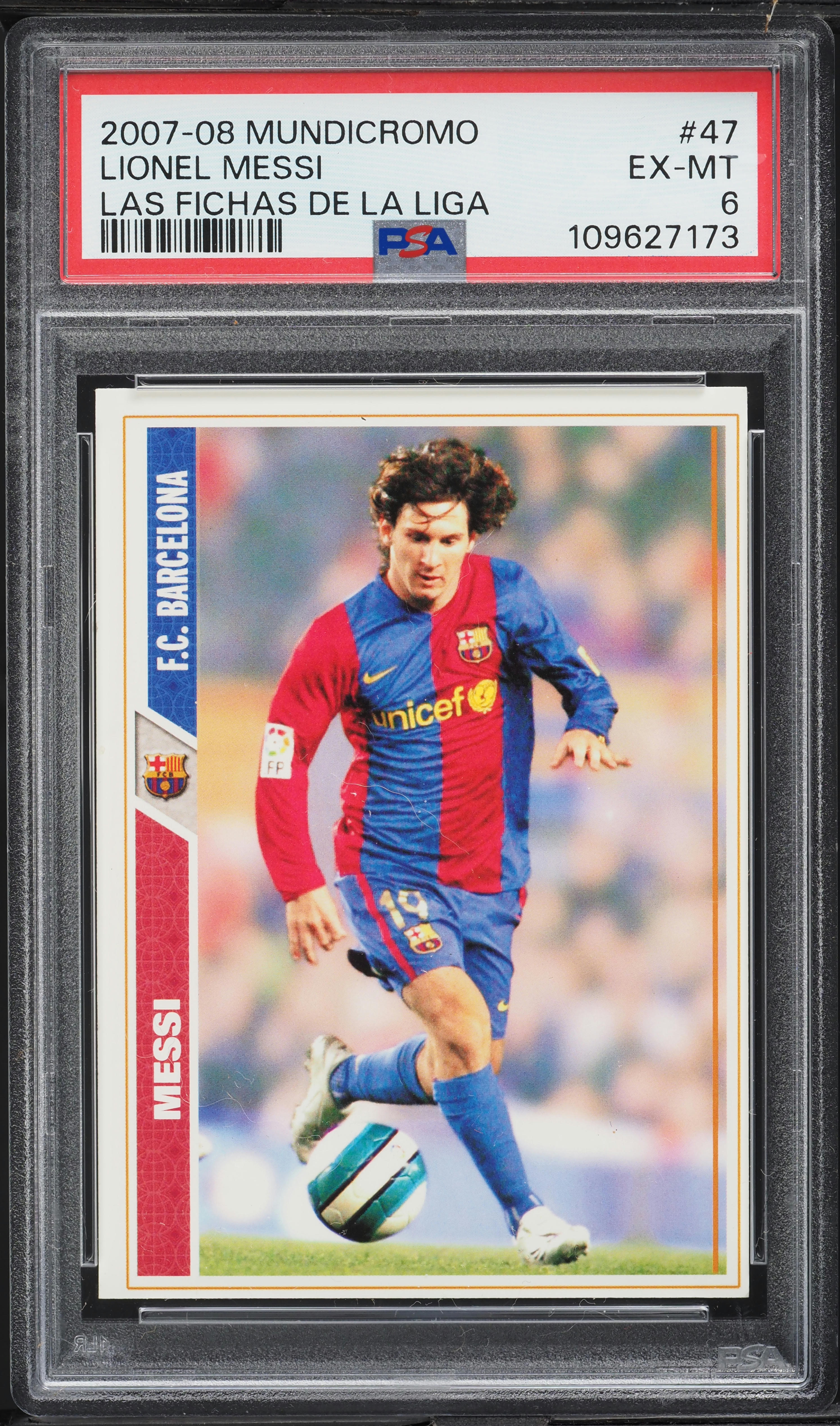 2007 Mundicromo Las Fichas De La Liga Lionel Messi #47 PSA 6 EXMT