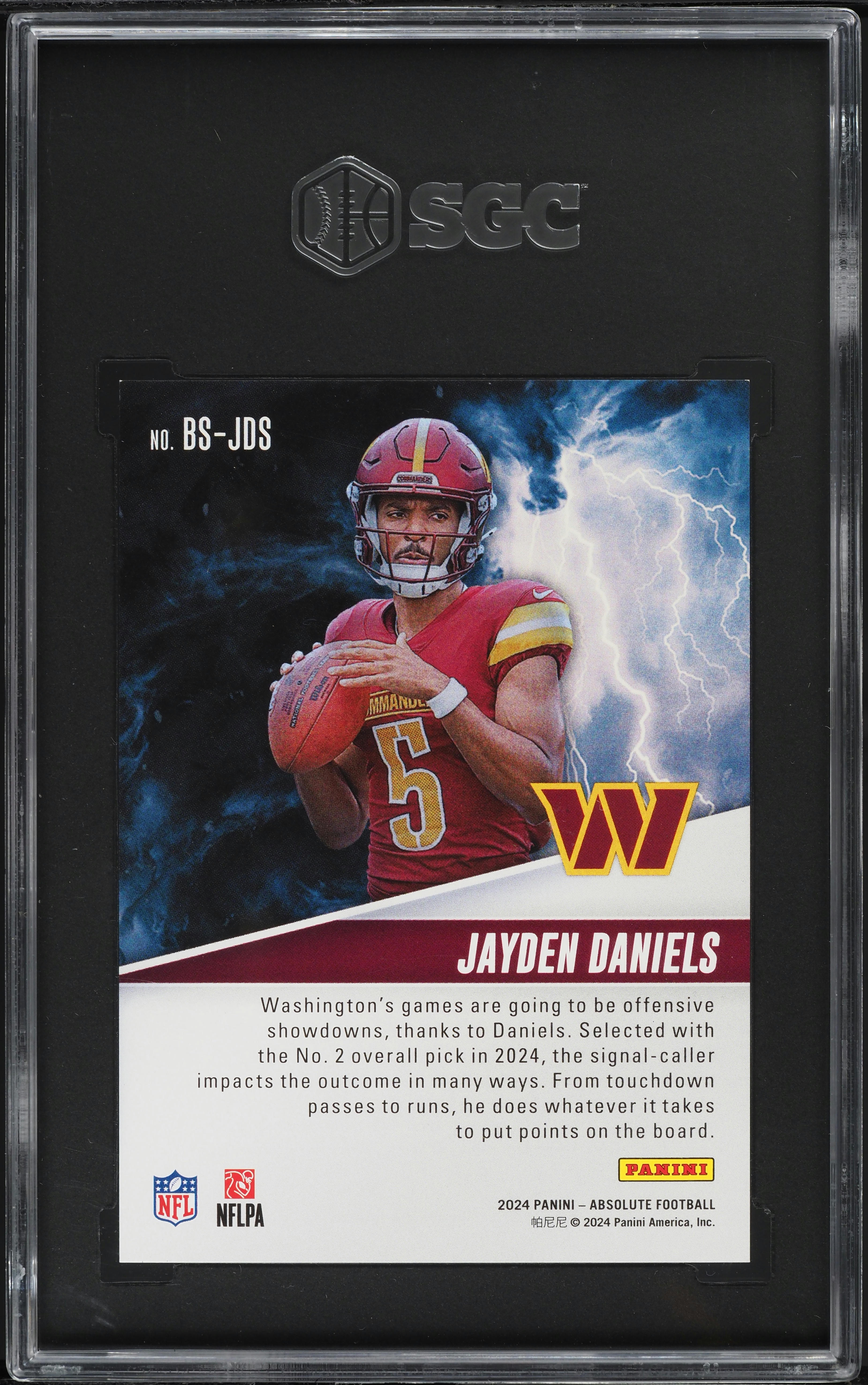 2024 Absolute By Storm Blue Spectrum Jayden Daniels ROOKIE /50 #BS
