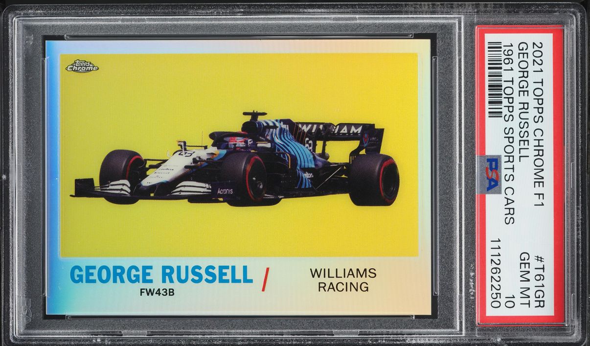 2021 Topps Chrome Formula 1 F1 '61 Sports Cars George Russell #T61-GR PSA 10 GEM