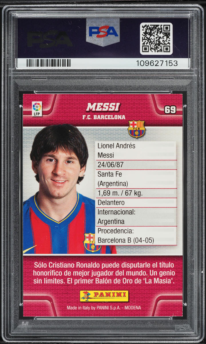 2010 Panini Mega Cracks La Liga Lionel Messi #69 PSA 4 VGEX