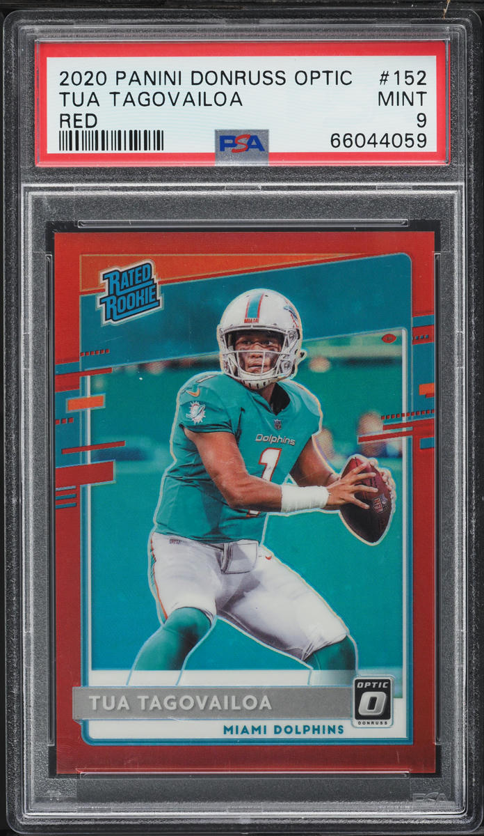 2020 Panini Donruss Optic Red Tua Tagovailoa ROOKIE /99 #152 PSA 9 MINT