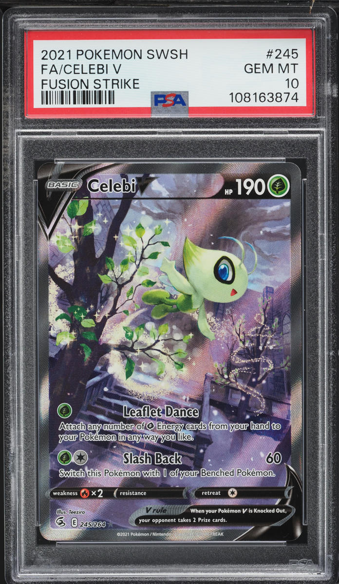 2021 Pokemon Sword & Shield Fusion Strike Full Art Celebi V #245