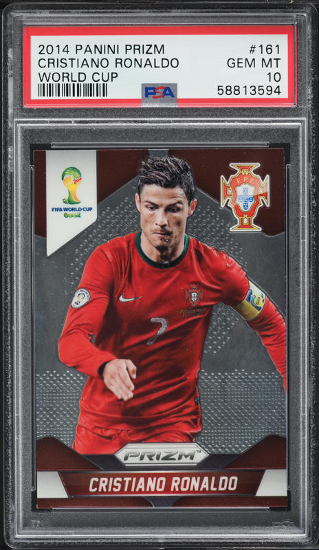 2014 Panini Prizm World Cup Gold Cristiano Ronaldo /10 #161 PSA 10