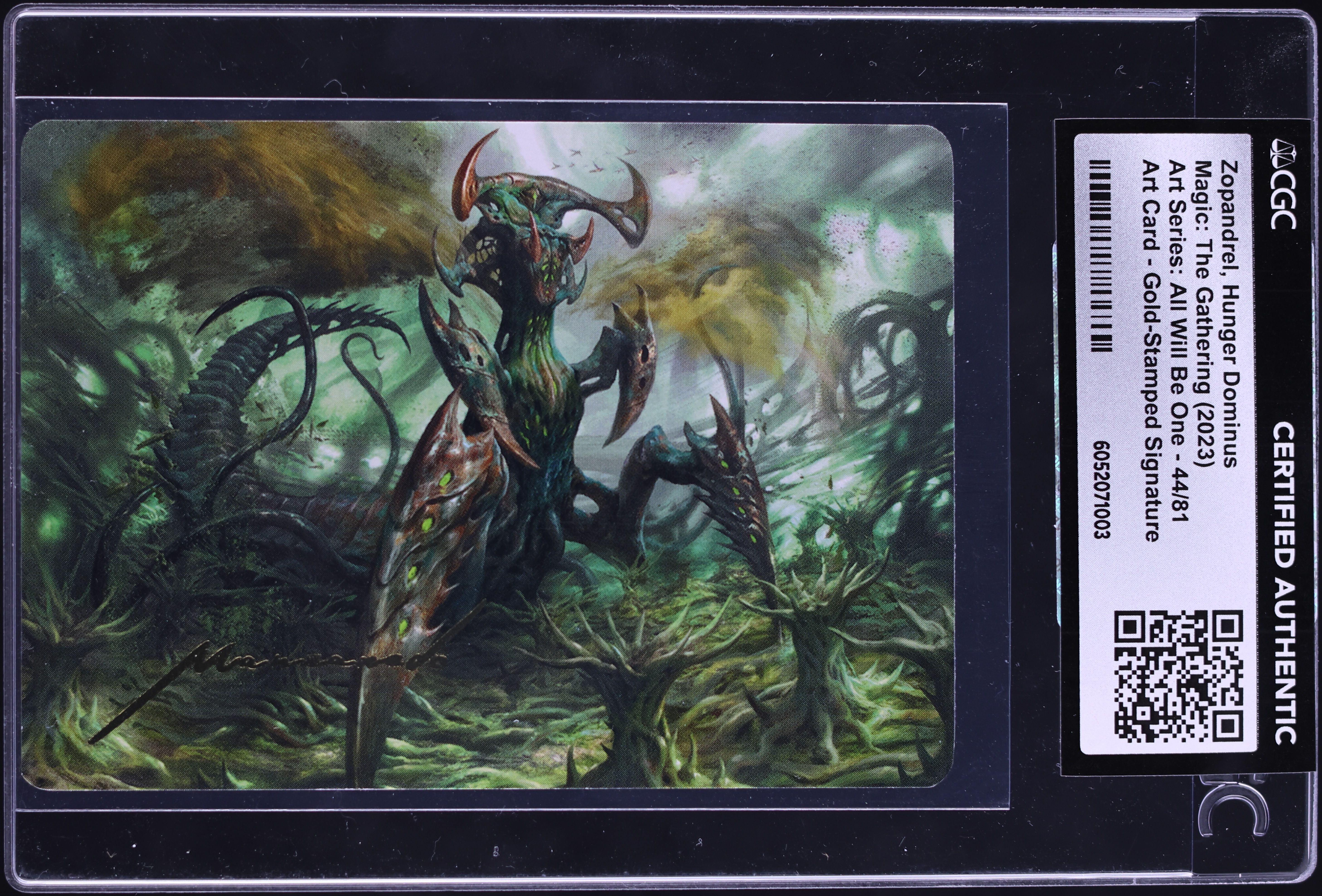 2023 MTG Art All Will Be One Gold-Stamped Zopandrel, Hunger