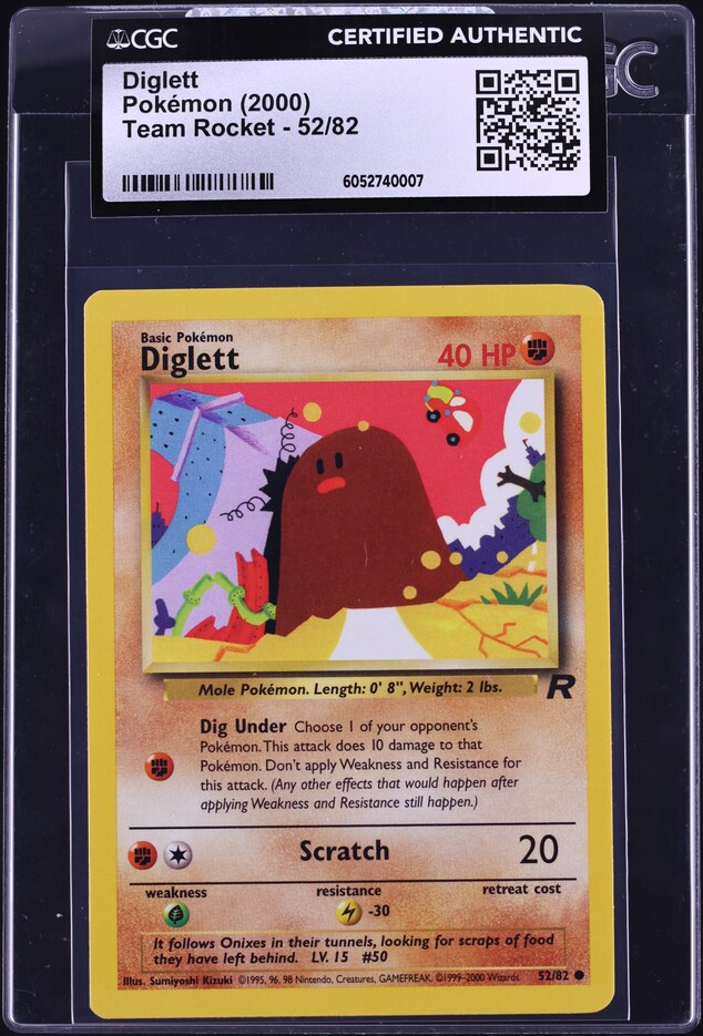 1999 diglett pokemon card value Brock''s 67/132 Common 1st Edition Near Mint 2000 Pokemon Team Rocket 1st